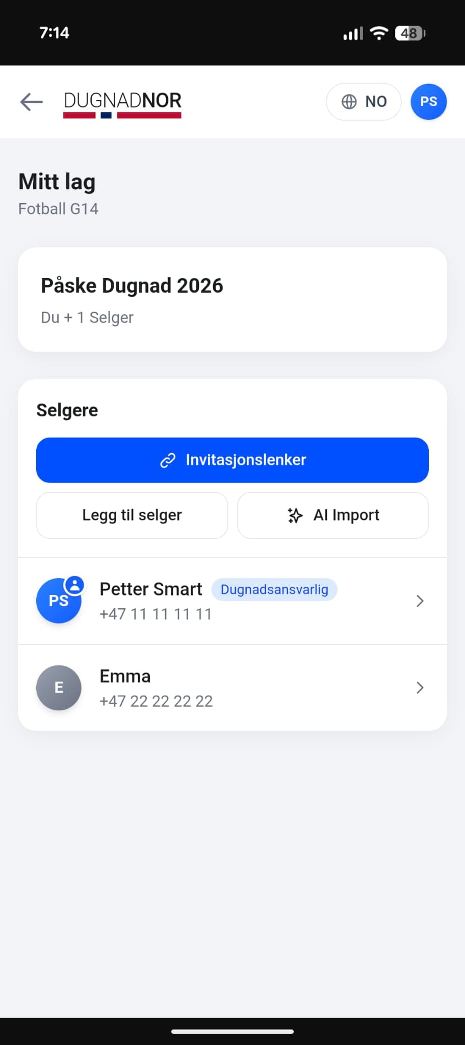 Legg til selgere